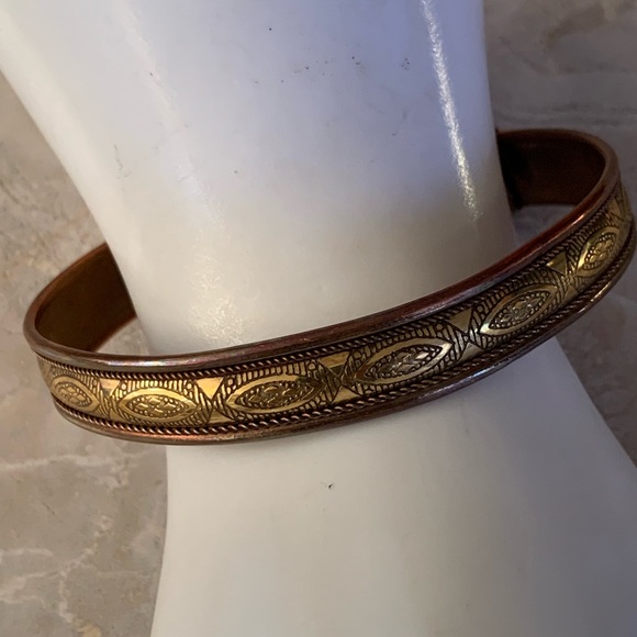 Copper and Brass Cuff Bracelet - Picture 2 of 6